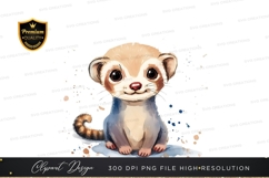 Cute ferret clipart png Product Image 1