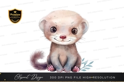 Cute ferret clipart png Product Image 1
