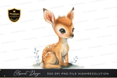 Cute baby deer clipart png Product Image 1