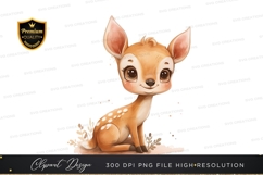 Cute baby deer clipart png Product Image 1