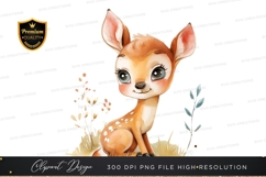 Cute baby deer clipart png Product Image 1