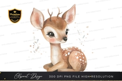 Cute baby deer clipart png Product Image 1