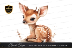 Cute baby deer clipart png Product Image 1