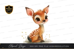 Cute baby deer clipart png Product Image 1