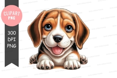 Happy puppy clipart png Product Image 1