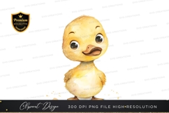 Cute yellow duckling clipart png Product Image 1
