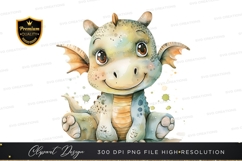 Cute baby dragon clipart png Product Image 1