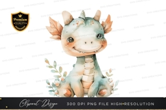 Cute baby dragon clipart png Product Image 1
