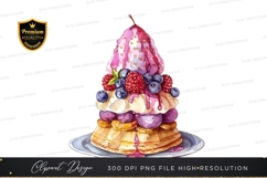 Delicious berry topped pancake stack Product Image 1