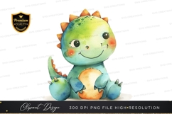Cute cartoon dinosaur clipart png Product Image 1
