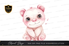 Pink cute bear clipart png Product Image 1
