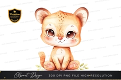 Cute cartoon leopard cub Product Image 1