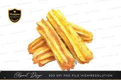 Golden churros clipart png Product Image 1