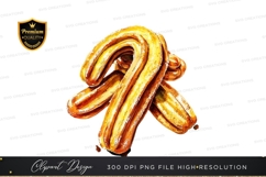 Golden churros clipart png Product Image 1
