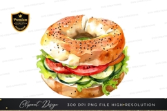 Bagel sandwich clipart png Product Image 1