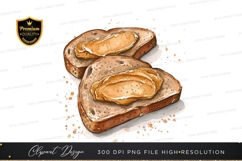Peanut butter and jelly sandwich clipart png Product Image 1