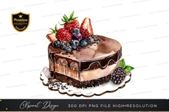 Delicious chocolate cake with berries Product Image 1