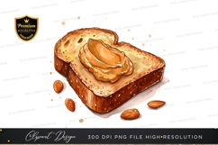 Peanut butter toast clipart png Product Image 1