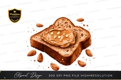 Almond butter toast clipart png Product Image 1