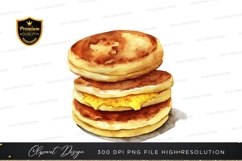 Stack of pancakes with syrup Product Image 1