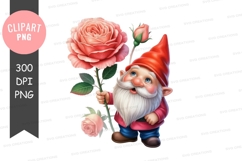 Gnome holding a rose Product Image 1