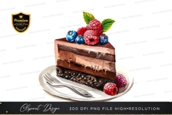 Delicious chocolate cake with berries Product Image 1