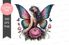 Enchanted fairy with butterflies and roses Product Image 1