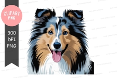 Happy shetland sheepdog clipart png Product Image 1