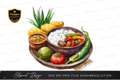 Vibrant vegetable platter clipart png Product Image 1