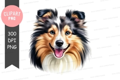 Happy shetland sheepdog clipart png Product Image 1