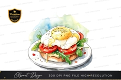 Delicious breakfast sandwich clipart png Product Image 1