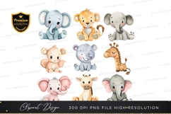 Cute baby animals clipart png Product Image 1