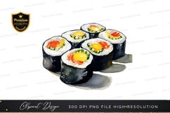 Delicious sushi roll clipart png Product Image 1