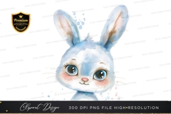 Blue bunny clipart png Product Image 1