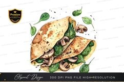 Spinach and mushroom crepe Product Image 1