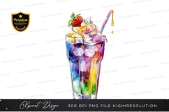 Rainbow milkshake clipart png Product Image 1