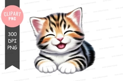 Happy kitten clipart png Product Image 1