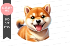 Happy shiba inu clipart png Product Image 1