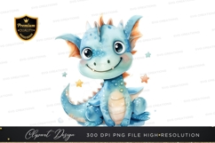 Blue baby dragon clipart png Product Image 1