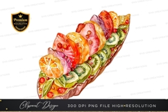 Vibrant fruit platter clipart png Product Image 1