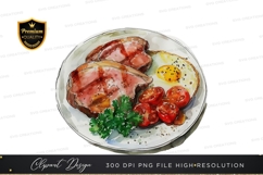 Delicious breakfast platter clipart png Product Image 1