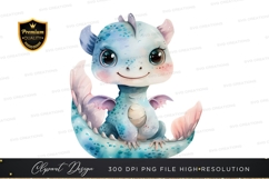 Cute baby dragon clipart png Product Image 1