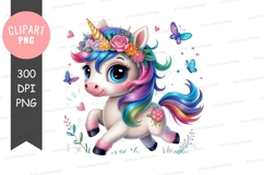 Magical unicorn clipart png Product Image 1