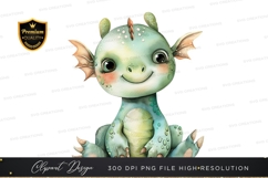 Cute baby dragon clipart png Product Image 1
