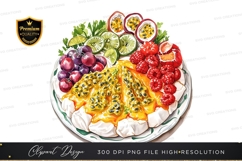 Fruit topped pavlova clipart png Product Image 1