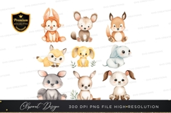 Adorable baby animals clipart png Product Image 1