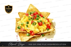 Nachos with cheese and vegetables clipart png Product Image 1