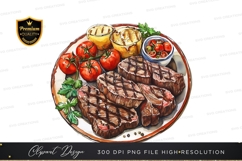 Grilled steak with fresh vegetables Product Image 1