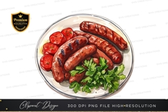 Grilled sausages with tomatoes and parsley Product Image 1
