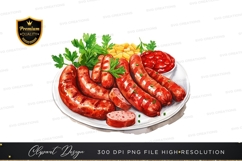 Grilled sausages with corn and sauce Product Image 1
